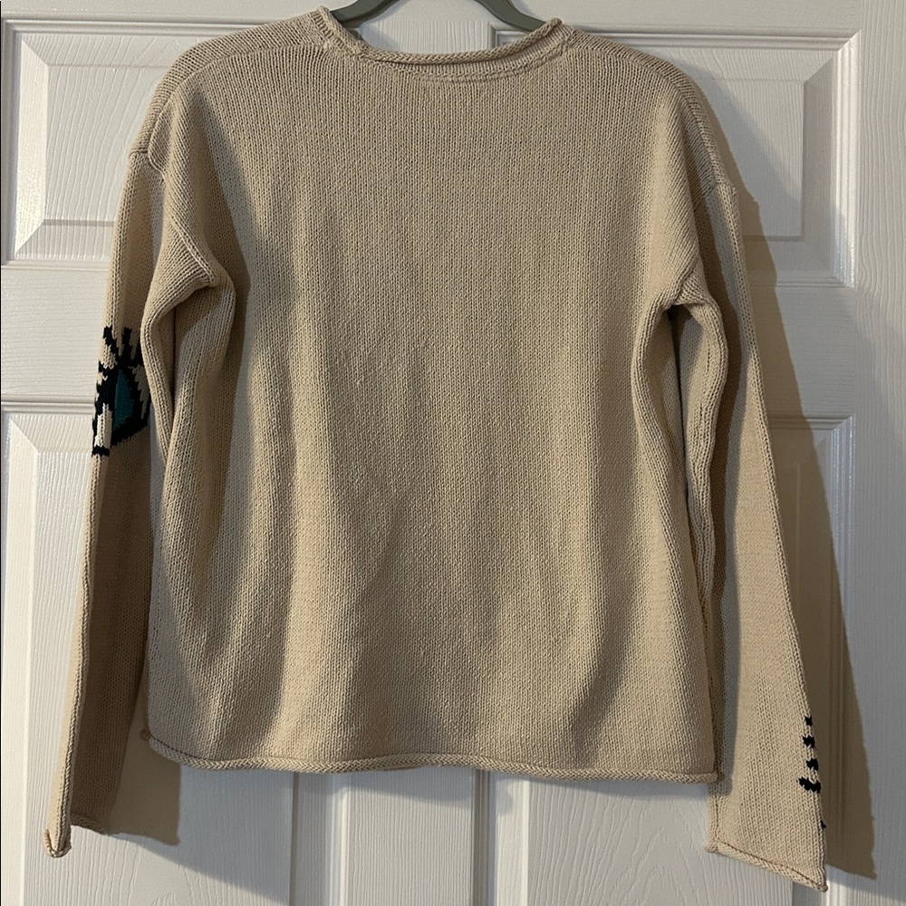 Eye Candy by Lisa Todd Beige Knit with Vibrant Eye Motif - Picture 5 of 7